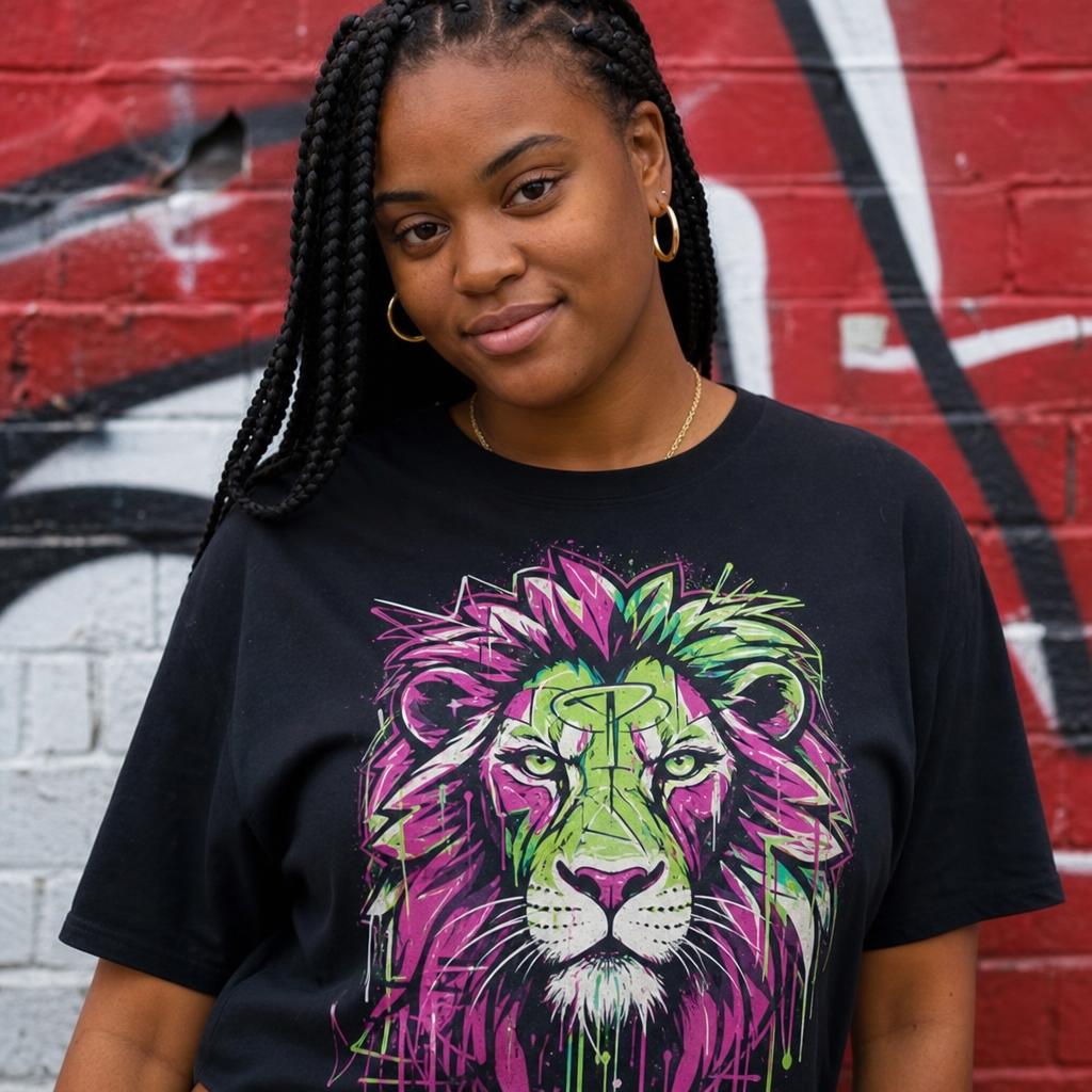 Persona con camiseta estilo Graffiti