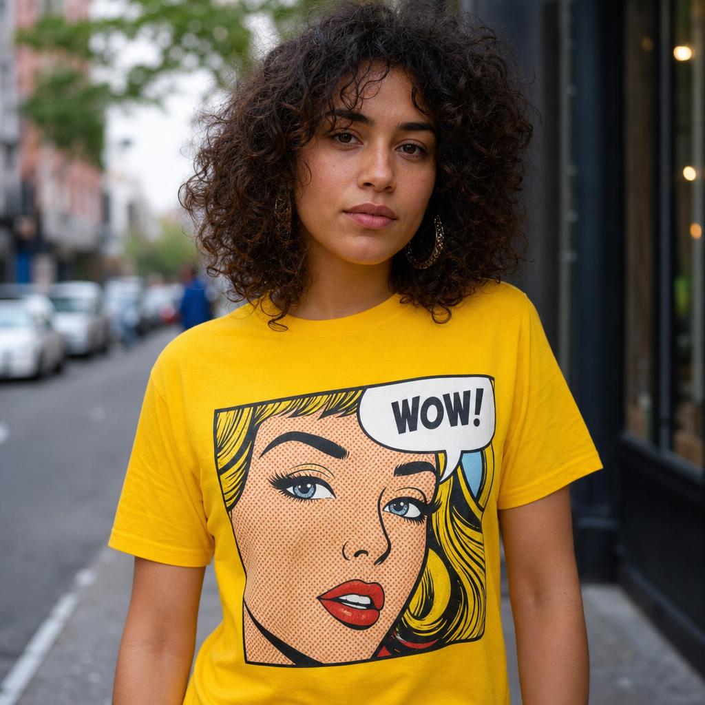 Persona con camiseta estilo Pop Art