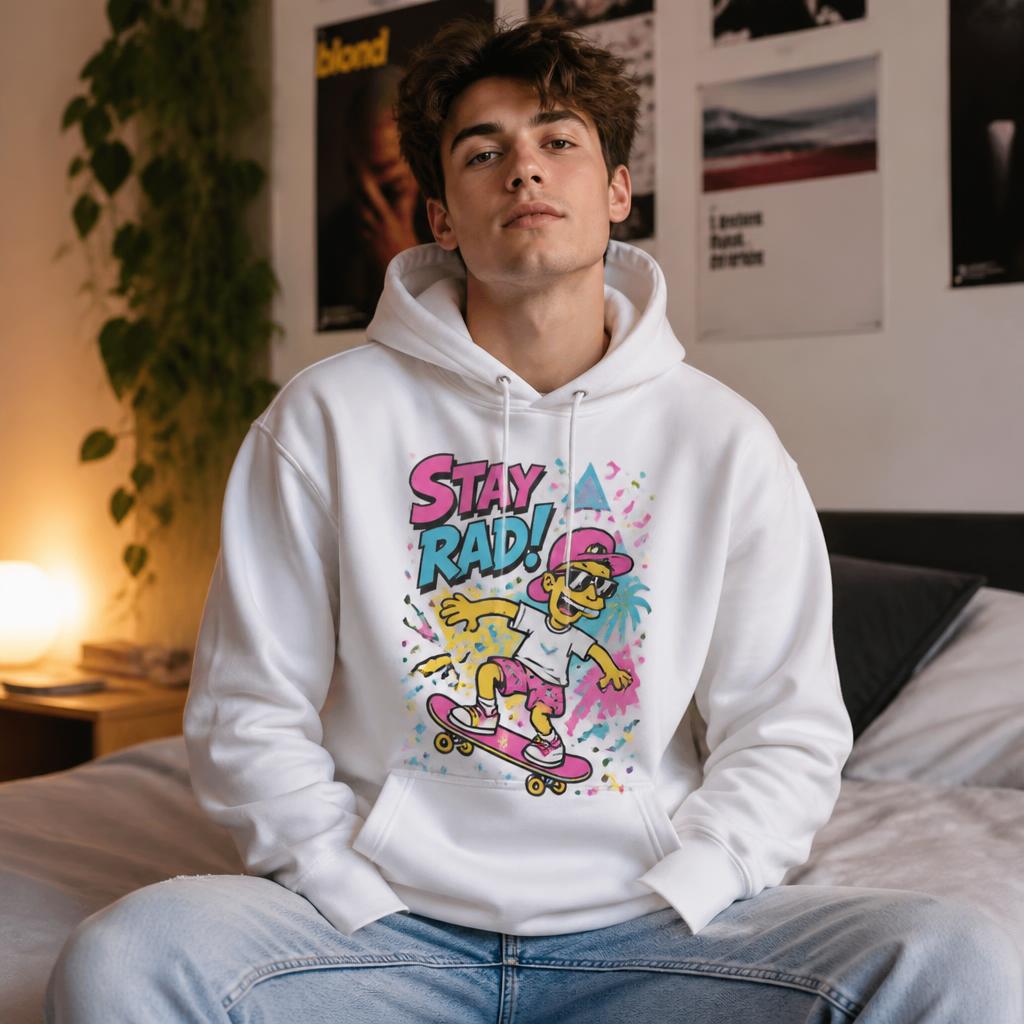 Persona con camiseta estilo Retro 90s